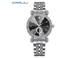 Relógio Feminino De Quartzo Com Diamantes (preto), À Prova D'água, Estilo Pulseira.
