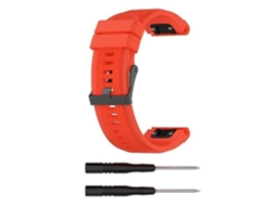Pulseira De Relógio Lurelia Para Garmin Fenix 5x 26 Mm Fenix3 / Fenix3 Hr Em Silicone Laranja