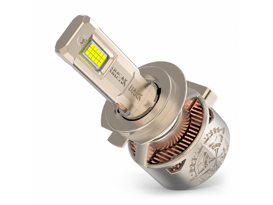 Lâmpada Led H1 Para Farol De Automóvel, 240 W, Tubos Duplos De Cobre, Bege
