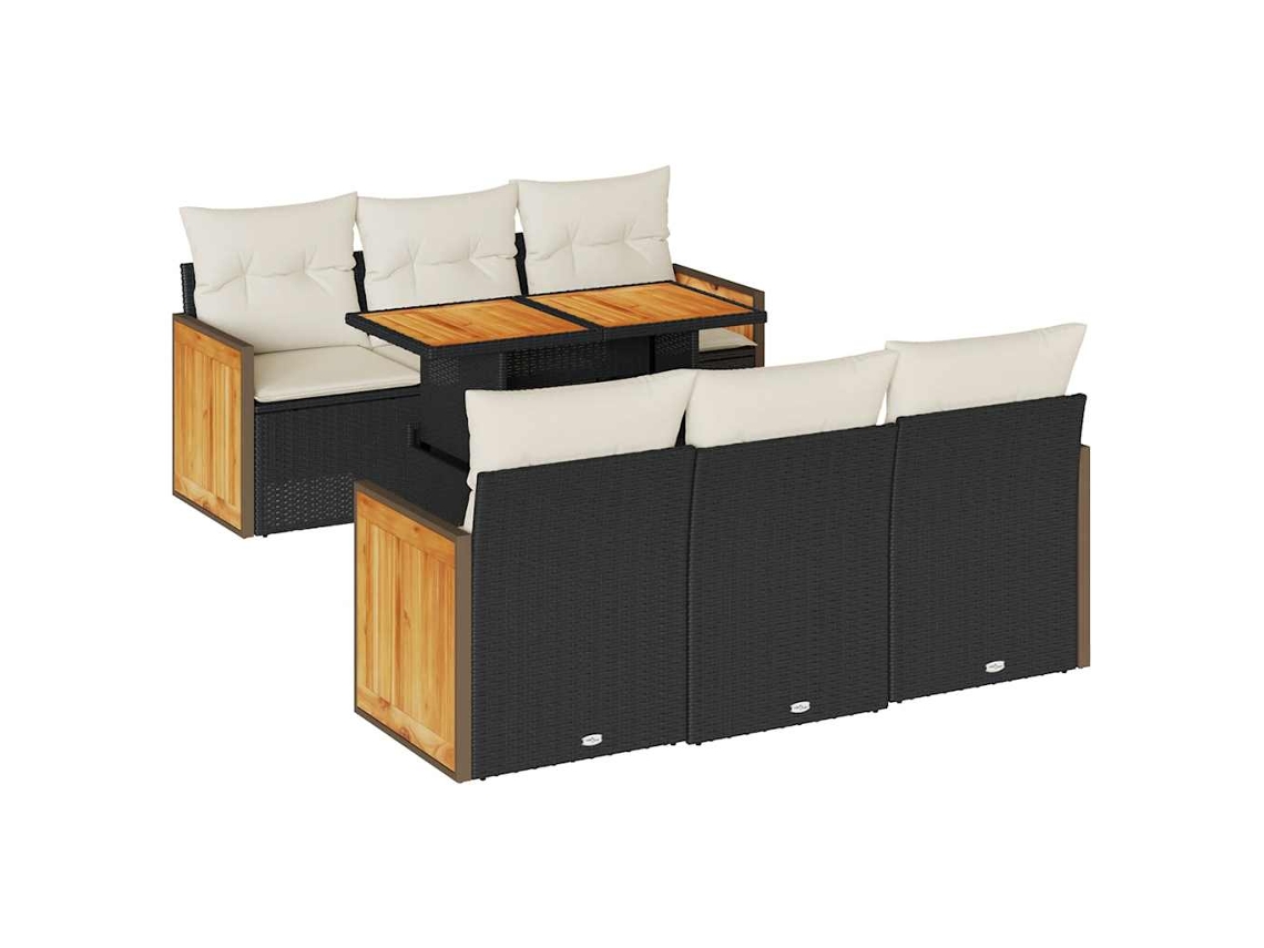 Garden Sofa Set, Garden Sofa Sets Vidaxl Preto Rattan / Vime (n/a)
