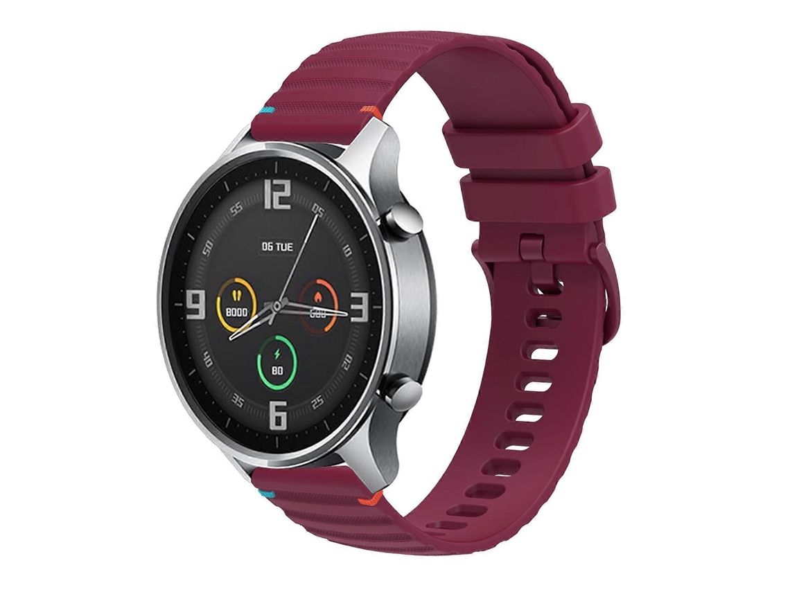 Pulseira De Silicone De 22 Mm Com Costura Ondulada Em Pontos.