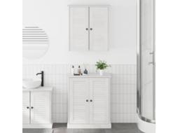 Vidaxl Conjunto De Móveis Para Banheiro 2 Pcs Branco E Branco Antigo