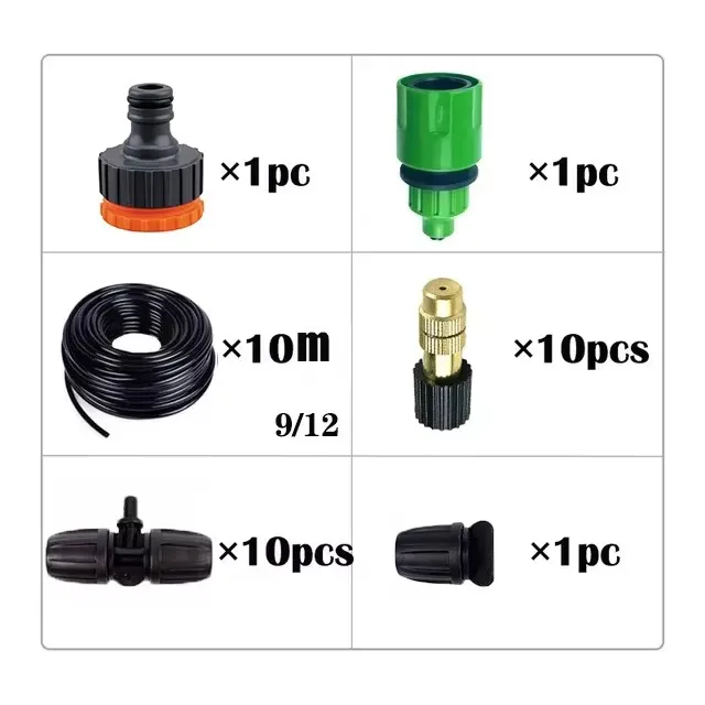 Sistema de Irrigação para Jardim, Kit de Irrigação para Plantas em Vasos. MDUG (10m)