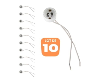 Conjunto de 10 Soquetes Gu10 para Lâmpada Led Ou Halogênio