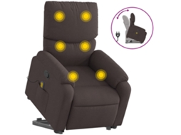 Stand Up Massage Recliner Chair, Stand Up Massage Recliner Chairs Vidaxl Marrom Tecido