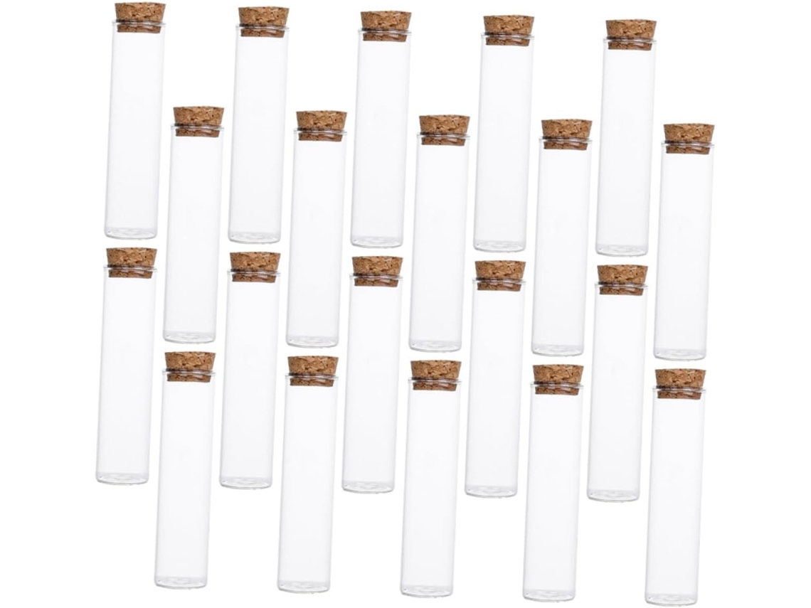 Conjunto De 20 Potes De Vidro Transparentes Com Rolha Para E Fotografia, Versáteis E Com Múltiplos U Gokoco