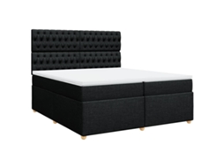 Box Spring Bed, Box Spring Beds Vidaxl Preto Tecido (200 X 200 Cm)