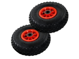 Vidaxl Rodas P/ Carrinho De Carga Manual 2 Pcs Borracha 3.00-4