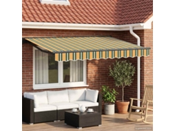 Vidaxl Estrutura De Toldo Manual Com Leds 3 X 2,5 M
