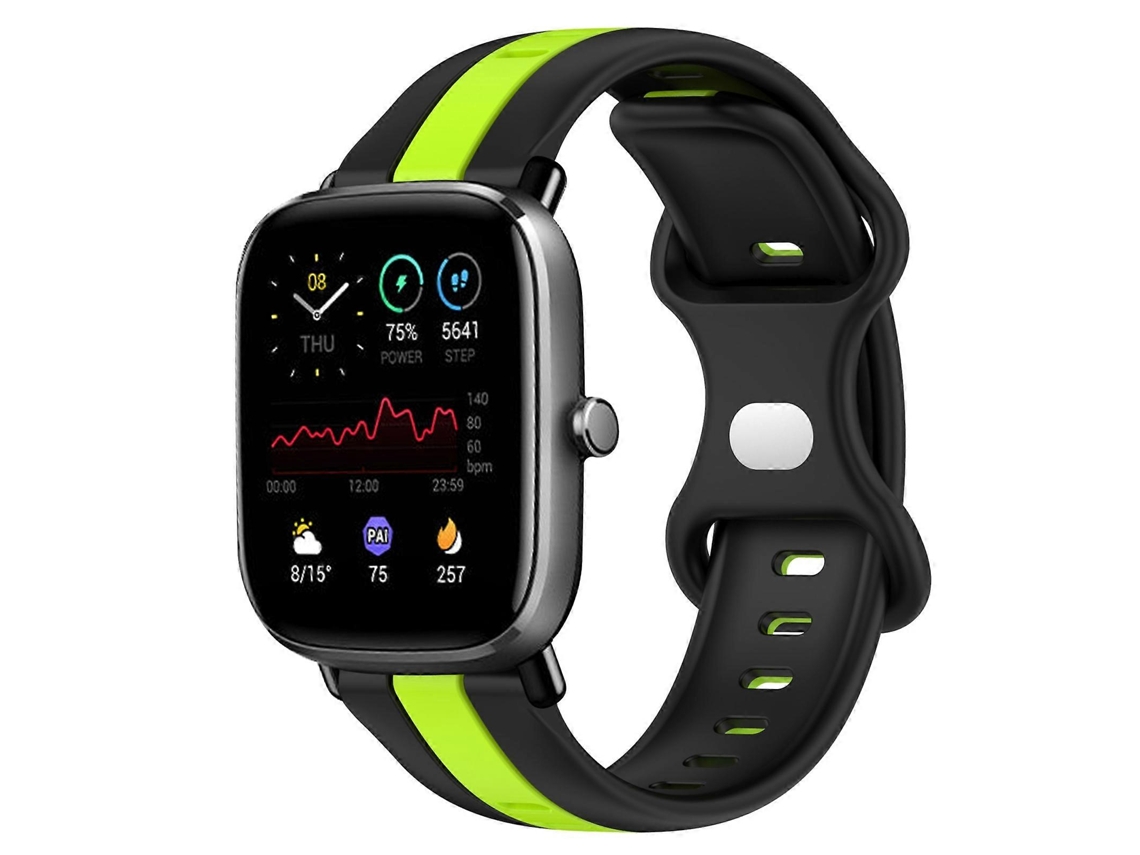 Pulseira De Silicone Bicolor Com Fecho Borboleta De 20 Mm Para Amazfit Gts 2 Mini