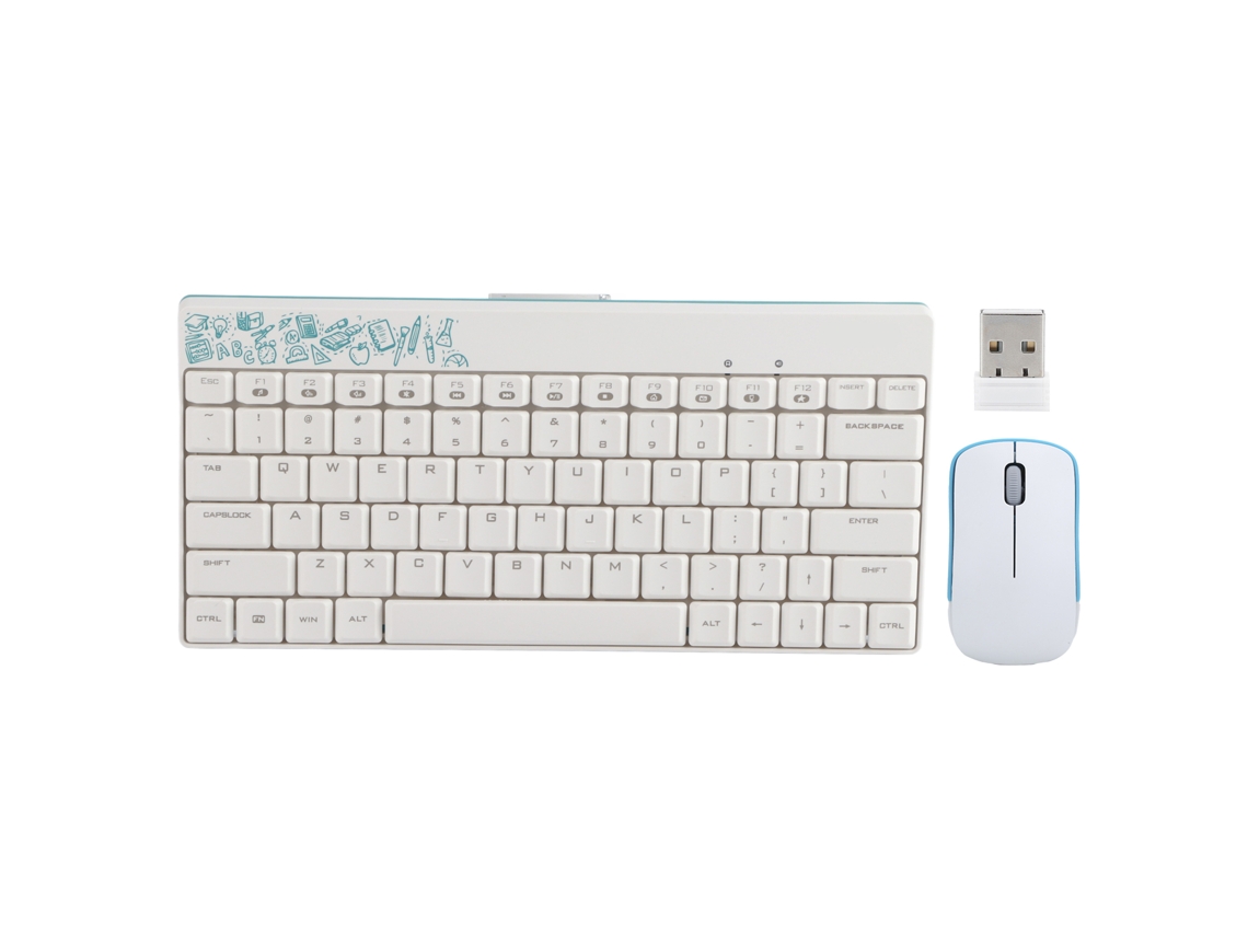 2026 combo de Teclado e Mouse Sem Fio Mini Silencioso