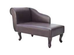 Vidaxl Chaise Longue Couro Artificial Castanho