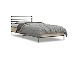 Bed Frame, Bed Frames Vidaxl Marrom Madeira Processada (90 X 200 Cm)