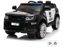 Carro Elétrico Para Crianças De Polícia - Estilo Land Rover - 12v - 1 A 6 Anos - Preto