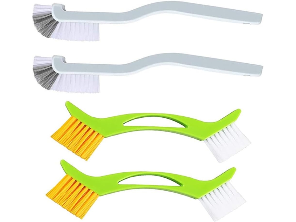 Conjunto de 4 Escovas de Limpeza S/MARCA, Multifuncionais, com Cabo Longo