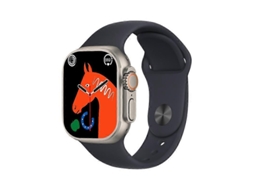 Relógio inteligente T800 Ultra de 1,99 polegadas com pulseira de silicone e monitor de frequência cardíaca/ECG para bicicleta elétrica (preto)