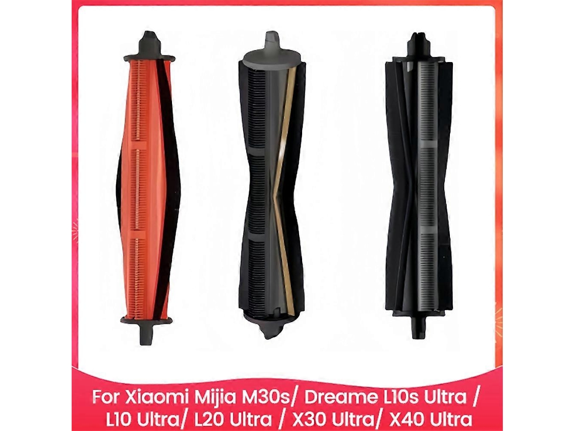 Conjunto De 3 Escovas De Rolo Compatíveis Com Aspiradores Xiaomi Mijia M30s E Dreame L10s, L10, L20, X30 E X40 Ultra._ozo