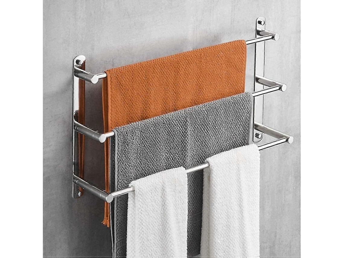 Toalheiro De 40 Cm Para Banheiro, Toalheiro Parede, 3 Barras