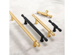 Puxadores De Armário Dourados E Pretos, Barra Em T Reta De 128mm, Puxadores De Porta Com Diâmetro 96mm, Puxador Para