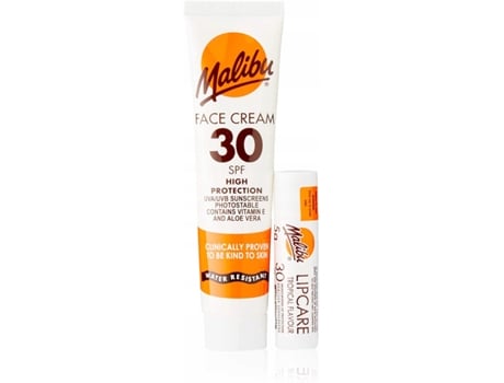 Protetor Solar de Rosto e Lábios MALIBU SPF30 (40 ml)