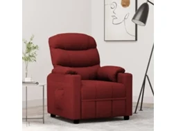 Vidaxl Poltrona Reclinável Tecido Vermelho Tinto