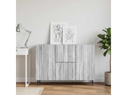 Vidaxl Buffet Sonoma Cinzento 89 X 34,5 X 62 Cm Derivados De Madeira