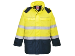 Jaqueta Bizflame Rain+ Hi-vis Arc - Alta Visibilidade E Proteção Azul Marinho E Amarelo / Xl