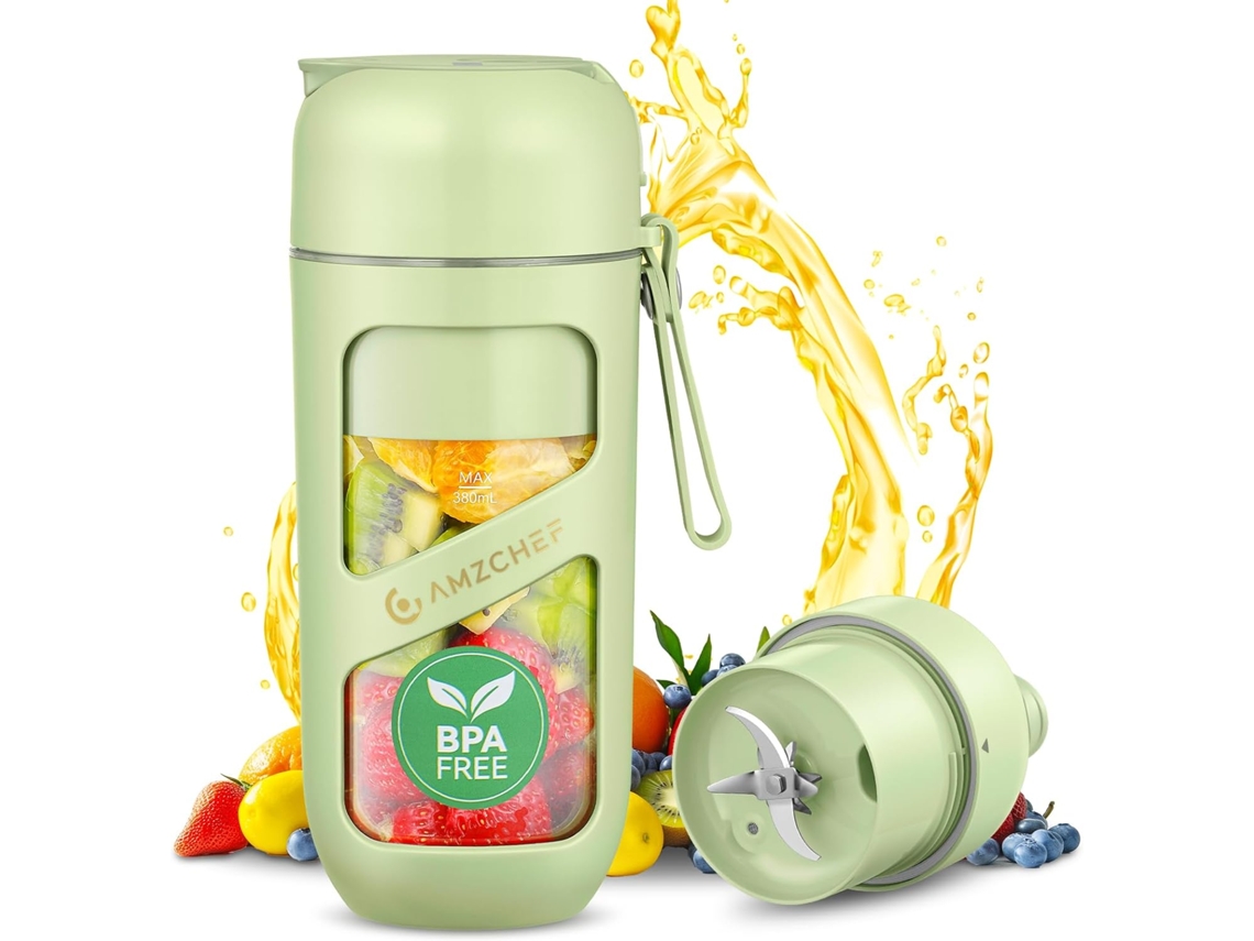 Lurelia Liquidificador Portátil Recarregável Usb, 380 Ml, Sem Bpa, Para Smoothies