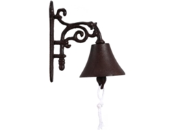 Sino De Parede Balacoo Em Ferro Marrom Estilo Rústico Decoração Casa, Sino Manual E Design Original Jardim