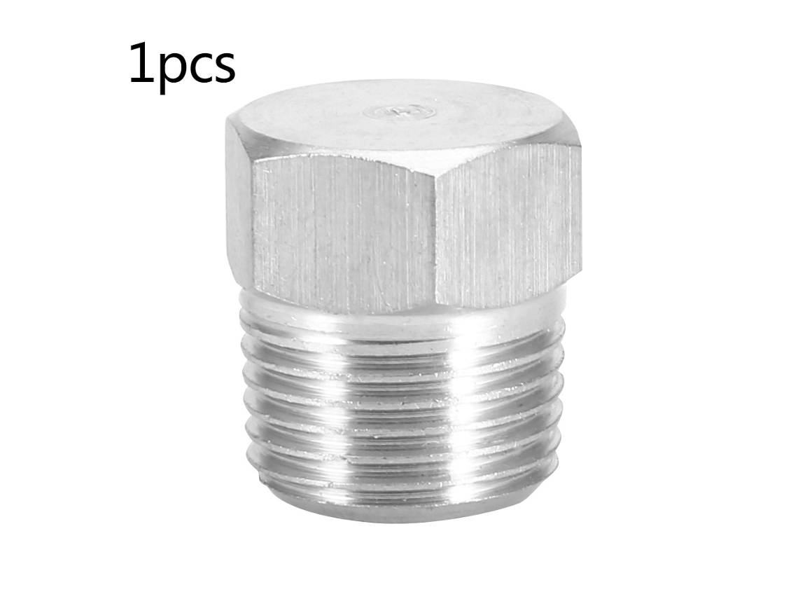 Plug Rosca Externa Aço Inoxidável Hexagonal PT1/2 S/MARCA