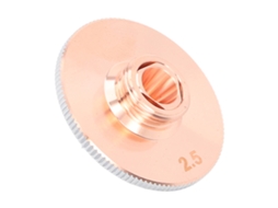 Bocal de corte a laser de fibra de cobre de 2 camadas para máquinas de solda CNC, peças industriais, diâmetro de 2,5 mm.