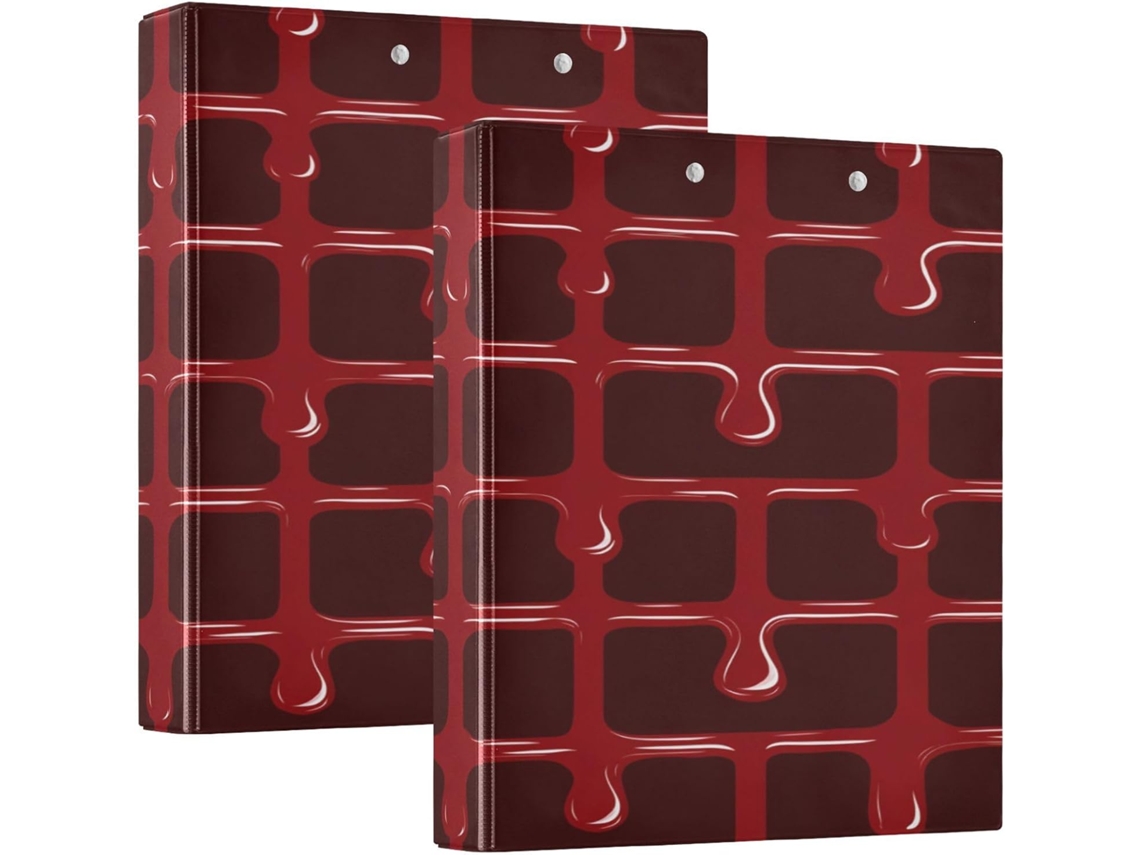 Massa Caderno Com Folhas Quadriculadas Vermelhas, 3,8cm 1,5 Polegadas, Com Camada De Saco, Embalagem Com 1 2 Unidades