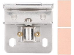Conjunto De 2 Suportes Fixação Para Dobradiças Portas Vidro Em Aço Inoxidável Instalação Armários E Vitrines