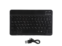 Teclado Bluetooth Sem Fio 10 Polegadas com Backlight Rgb e Keycap Quadrado para Telefone Tablet Preto Tailandês