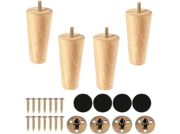 Pés De Móveis De Madeira,12cm Pés De Reposição Para Sofá,pés De Sofá Meados Do Século Para Sofá,cama,poltrona,armário,conjunto De 4 Btforus