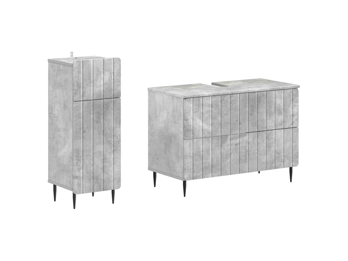 Vidaxl Conjunto De Armário De Banheiro Com 2 Peças Zwolle