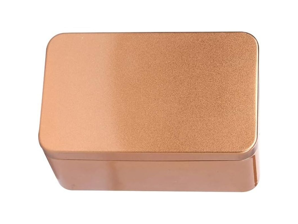 Caixa De Armazenamento Metálico Retangular 13x8x6 Cm Para Chá Café Especiarias Doces Joias