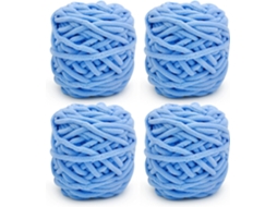 Fio De Tricô 4x Fio De Tricô Para Crochê, Fio Macio E Grosso Para Projetos De Fios Slowmoose
