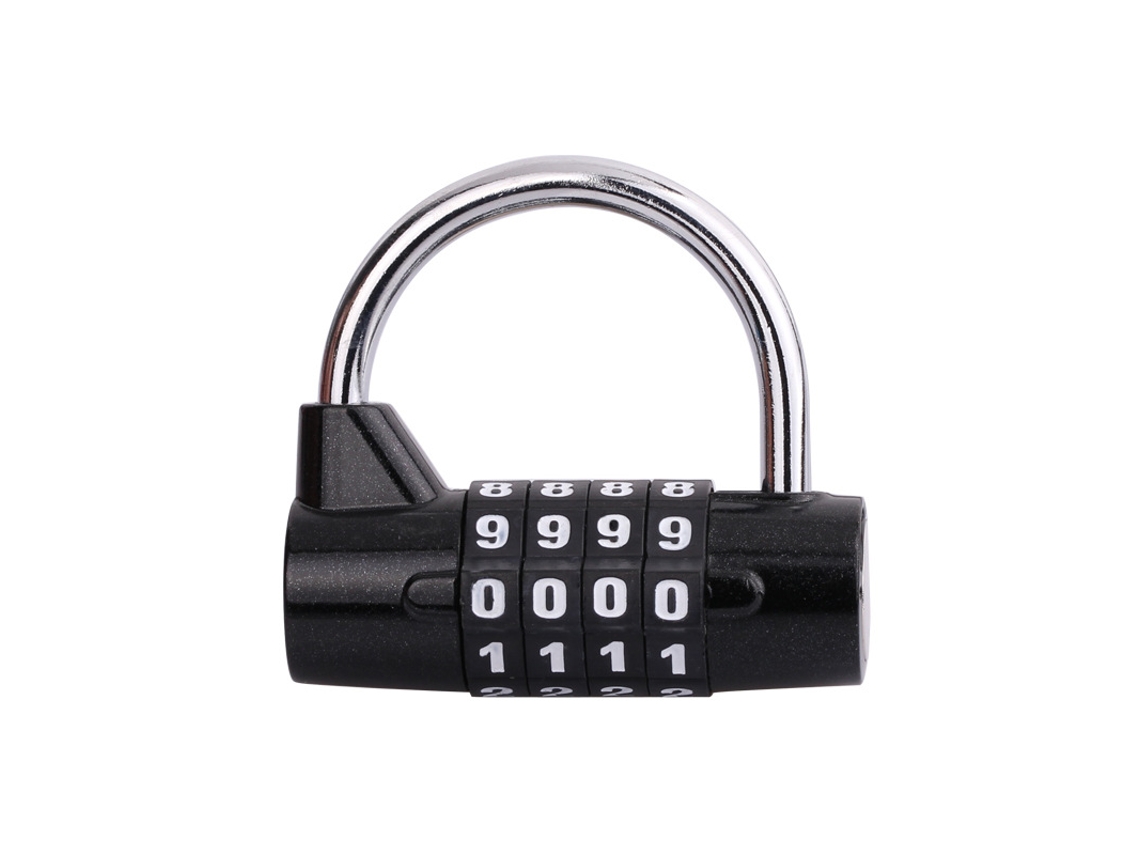 Cadeado De Combinação De 4 Dígitos Preto