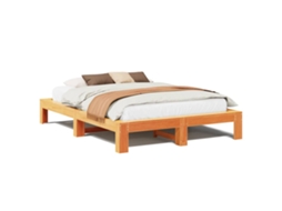 Cama Sem Colchão 160x200 cm Madeira Pinho Maciço Castanho mel MAISON EXCLUSIVE