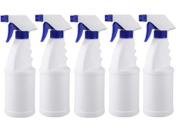 Conjunto De 5 Frascos De Plástico Vazios Para Spray, Ideais Para Limpeza De Cozinha E Jardim, Design Moderno