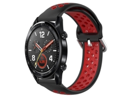Pulseira Esportiva Bicolor Para Huawei Watch Gt 46mm / 42mm Com Fecho De 22mm