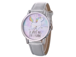 Reloj De Pulsera Analógico De Aleación Dial Redondo Reloj De Cuartzo Gris Pareja
