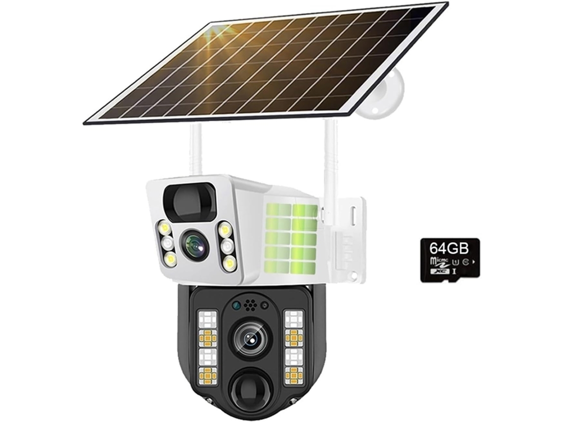 Câmera de Cftv Ip com Energia Solar, Câmera de Vigilância Wifi/4g, Monitor de Bateria SFUSHOS