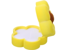 Caixa Joias Veludo Amarelo Floral Organizador GOKOCO