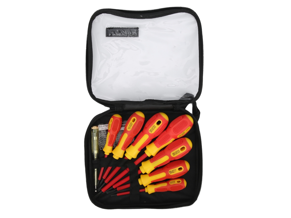 Conjunto de Chaves de Fenda Isoladas 500v Alta Dureza