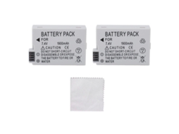 Baterias LP E8 para Câmera Canon, 1900mAh, 7.4V, pacote de 2 EOOCOO