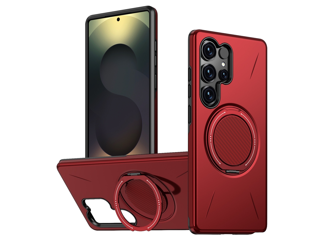 Suporte Giratório Compatível Com Capas Magnéticas De Celulares Samsung.vermelho-s24plus