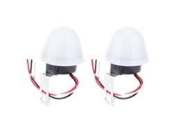2pcs Interruptor Fotocelula Luz de Rua Automático On Off Sensor 12v