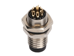 Conector Plug M8 Com Shell Latão Prateado